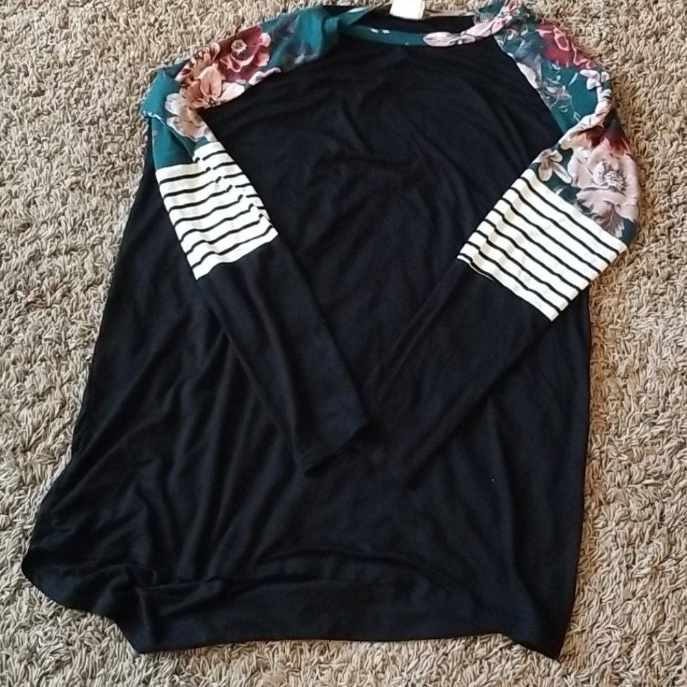 Black long sleeve top